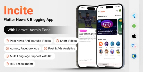Flutter News App with Admin Panel - Short News App