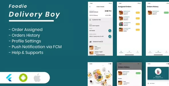 Foodie Delivery Boy for Foodie Multi-Restaurants Flutter App