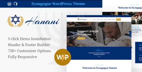 Hanani - Church, Temple & Synagogue WordPress Theme + RTL