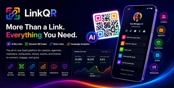 LinkQR - AI Bio Links, Dynamic QR Codes, Short Links & Campaign Analytics SaaS