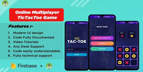 Multi Player Tic Tac Toe Game Using Firebase Realtime Database
