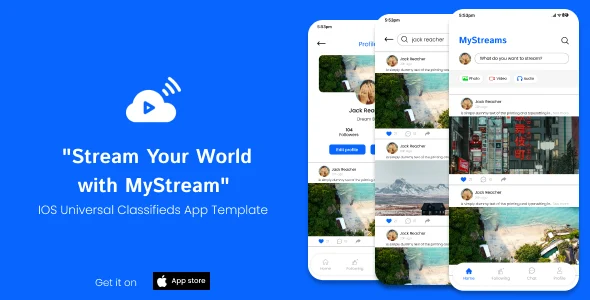 MyStream - iOS Universal Social Network App Template + Web PHP version