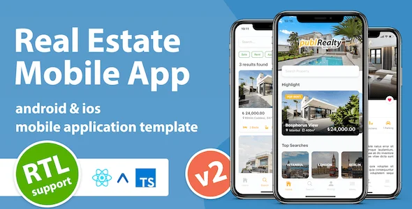 Real Estate Mobile App Template with React Native