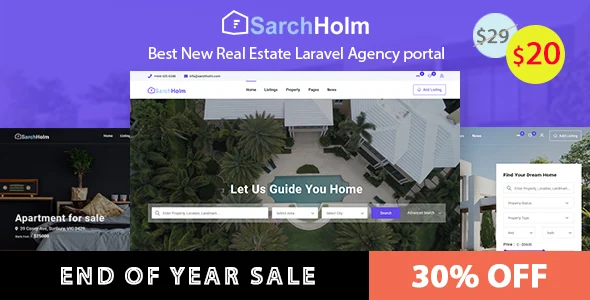 Sarchholm - Real Estate Laravel Multilingual Agency Portal