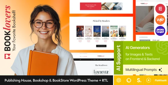 Booklovers - Publishing House & Book Store WordPress Theme + RTL
