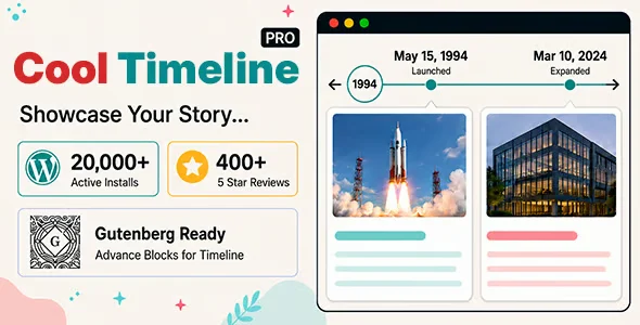 Cool Timeline Pro - Horizontal & Vertical Timeline Plugin for WordPress