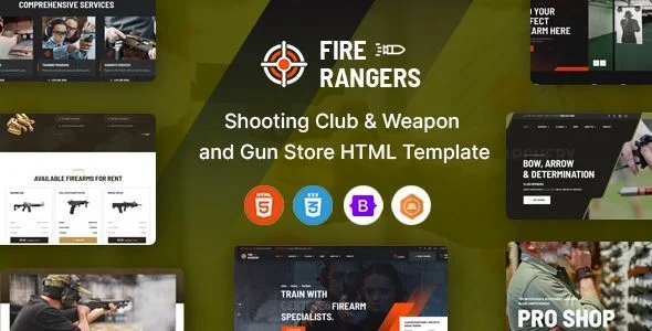Fire Rangers - Shooting Range & Gun Club HTML Template
