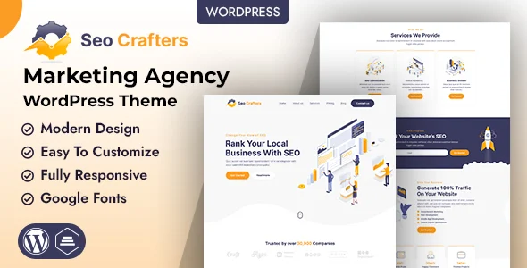 SEO Crafters - Marketing Agency WordPress Theme