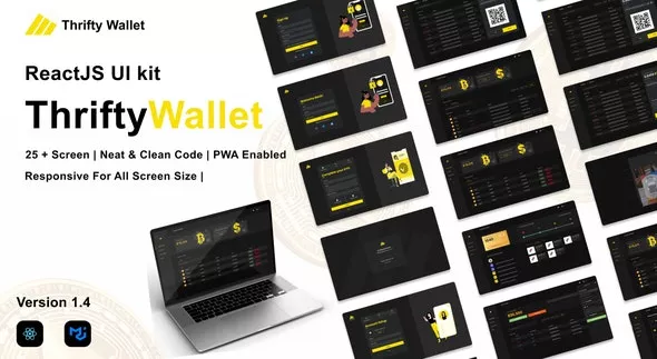 Thriftywallet - ReactJS UI kit for Crypto Wallet (Cryptocurrency), Reward Points, and FIAT Currency