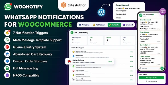 WooNotify - WooCommerce WhatsApp Notifications & AI Agent