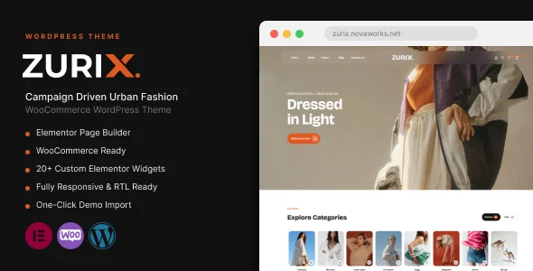 ZURIX - Campaign Driven Urban Fashion WooCommerce Theme