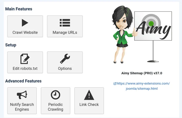 Aimy Sitemap Pro - Joomla Sitemap Generator
