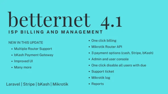 Betternet - ISP Billing with Mikrotik API