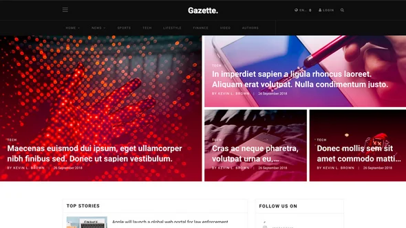 Gazette - News, Magazine, and Blog Joomla Template