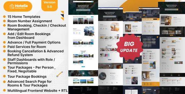 Hotelia - Hotel Booking / Resort Booking Management Website