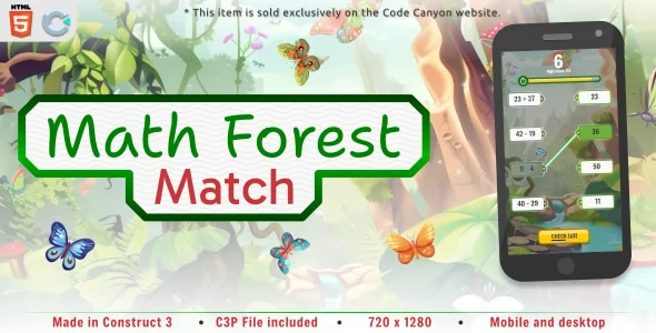Math Forest Match - HTML5 Educational Game