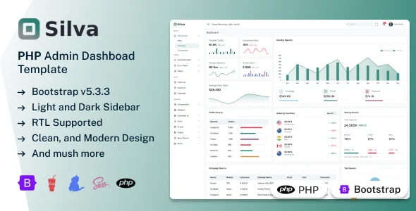 Silva - PHP Admin & Dashboard Template