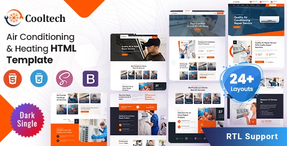 Cooltech - Air Conditioning & Heating HTML Template